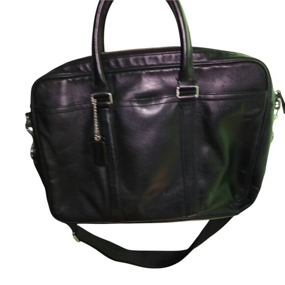 COACH EUC LEXINGTON LEATHER ZIP TOP BRIEF SATCHEL - Picture 1 of 9